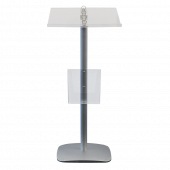 Freestanding lectern acrylic display stand with leaflet holder