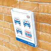 Acrylic Outdoor Leaflet Holder in use