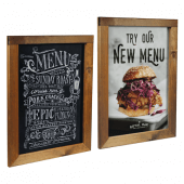 Wood Chalkboard Frame with Poster Case