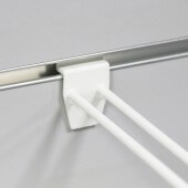 Simply slot this euro hook directly in to your slatted panels