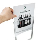 Indoor showcard stand available with optional printed posters