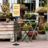 Sign holder stands for retail