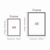 Outdoor Adjustable Show Card Stand frame sizes - select from dropdown