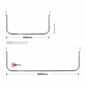 Size guide for the 60cm and 100cm Twin Slot D Rails