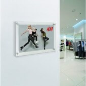 Acrylic frames wall mounted for retail