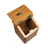 Lockable wooden suggestion box aka wooden charity box