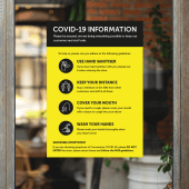 Information poster window clings
