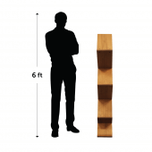 Size comparison for the Wooden Zig Zag Display Stand