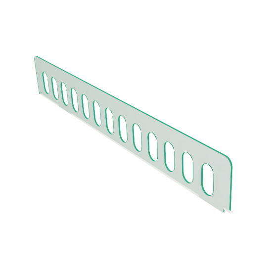 10 D Clip on Shelf Divider for Front Rail for Shelf Divider Management System 50 Pack