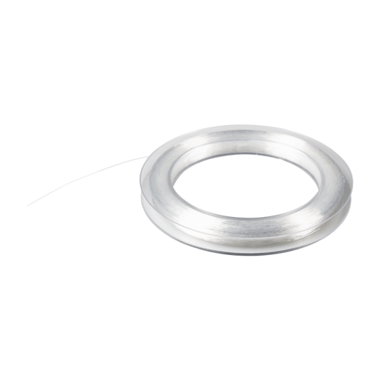 100 m/ 109.4 Yards Clear Invisible Hanging Wire Supports Up to 50 Pounds Strong Clear Nylon Thread for Beading Sewing Quilting Hanging Ornaments with about 50 Pieces Aluminum Crimping Loop Sleeve 