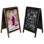 Wooden A Board Poster Holders with Chalkboard