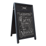 Black Chalkboard Wooden A Board with Poster Holder