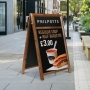 Chalkboard A Frame for displaying promotional messages to passersby