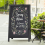 Wooden Outdoor Blackboard for displaying promotional messages