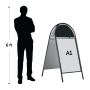 A1 advertising board sizing scale - 147.5cm height (4.85 feet)