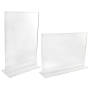 Free standing, double sided acrylic sign holders