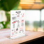 Acrylic poster holder for displaying countertop promotions
