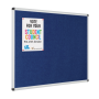 Blue Fire Resistant Aluminium Framed Notice Board