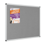 Fire Resistant Grey Framed Noticeboard
