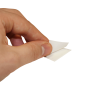 Double sided sticky foam pads are easy to apply to walls and surfaces