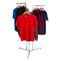 Freestanding clothes rails with three straight arms