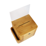 Bamboo Suggestion Box with Lock in a natural colour