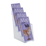 1/3 A4 four tier wall mounted leaflet display