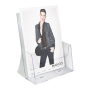 A4 Extra Capacity Leaflet Holder displaying a fashion flyer