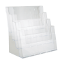 Four Tiered Leaflet Holder manufactured from high quality clear styrene