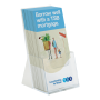 1/3 A4 Extra Capacity Leaflet Holder displaying bank flyers