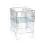 Square collapsible dump bin with an adjustable shelf