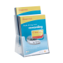 Tiered leaflet holders for a professional promotional literature display