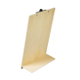 Wooden clip boards with bulldog clip - natural wood finish