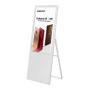 Tall electronic advertising board in white