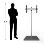 The digital sign stand is 175cm maximum height