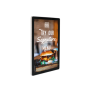 Wall mounted digital advertising screen displaying promotions