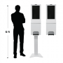 Floor standing or wall mounted digital hand sanitizer dispenser
