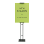 Adjustable poster stand available with printed poster boards