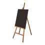 Wooden easel with a plain A1 chalkboard