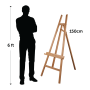 Beech Wood Easel Stand - this wooden easel stand is 1.5m tall