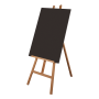 Beech Wooden Display Easel with Plain A1 Chalkboard - select from the dropdown menu