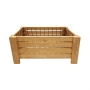 Wooden display crates made from rustic pine with reinforced corners