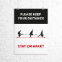 ‘Ministry of Silly Walks’ social distancing poster