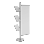 Modular brochure stand and banner stand in one unit