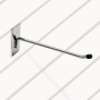 Single prong slatwall hook with rubber end stop