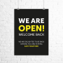 ‘We are open!’ poster