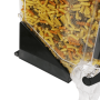 Dry food dispenser comes with a base to secure to a counter