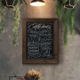 This wood hinged chalkboard frame is great for restaurant menus