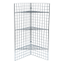 5ft Gridwall Display Stands for Corners - 3 tier corner shelf unit