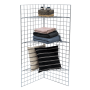 5ft corner display gridwall kit holding clothes and accessories